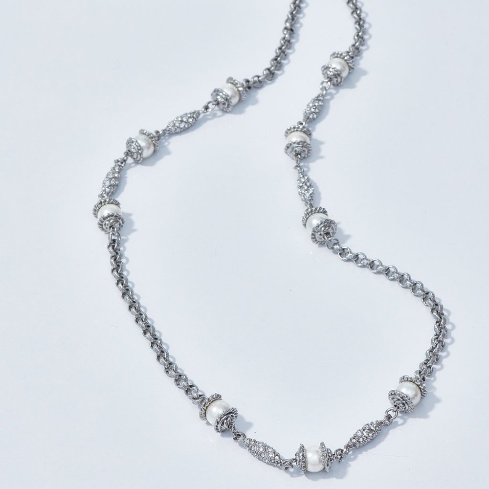 Vintage Style Pearl Long Necklace